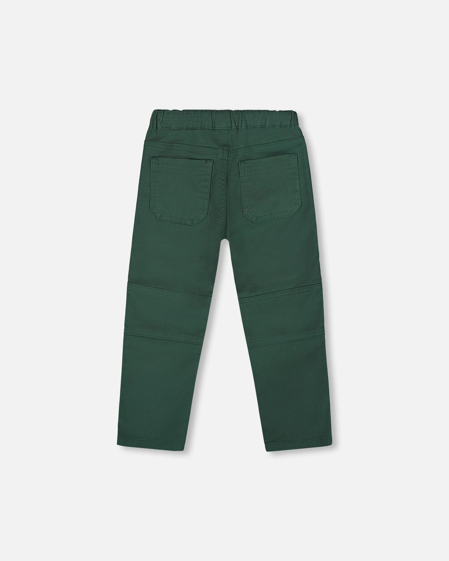Pantalon jogger en sergé avec poches plaquées vert forêt