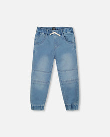 Pantalon de jogging en molleton denim bleu clair