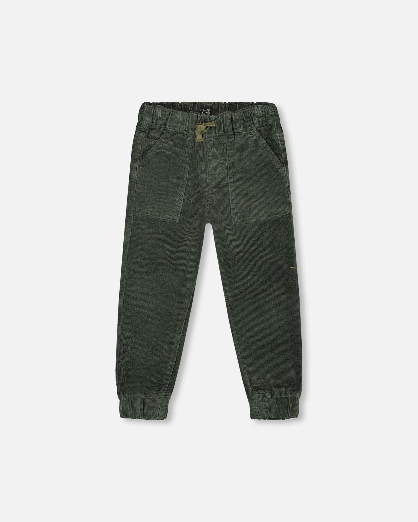 Pantalon de jogging en velours côtelé extensible vert forêt
