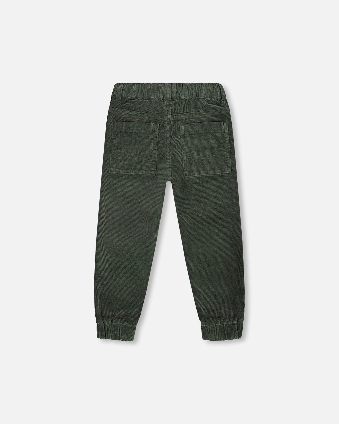 Pantalon de jogging en velours côtelé extensible vert forêt