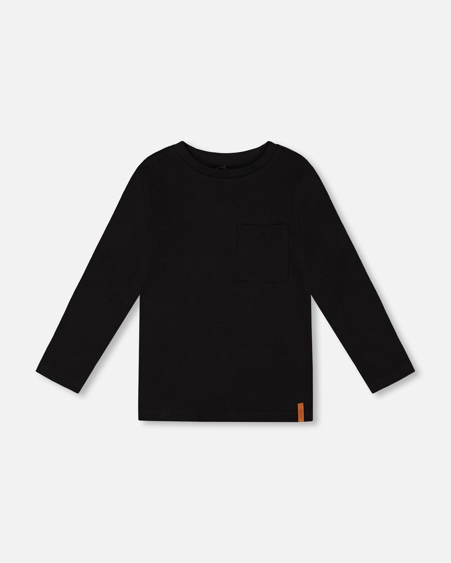 T-shirt en jersey de coton biologique avec poche Noir