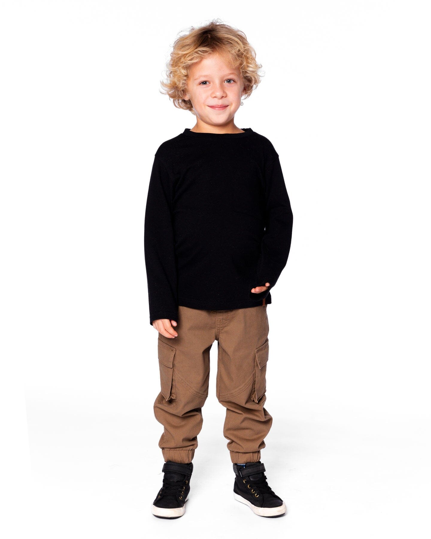 T-shirt en jersey de coton biologique avec poche Noir