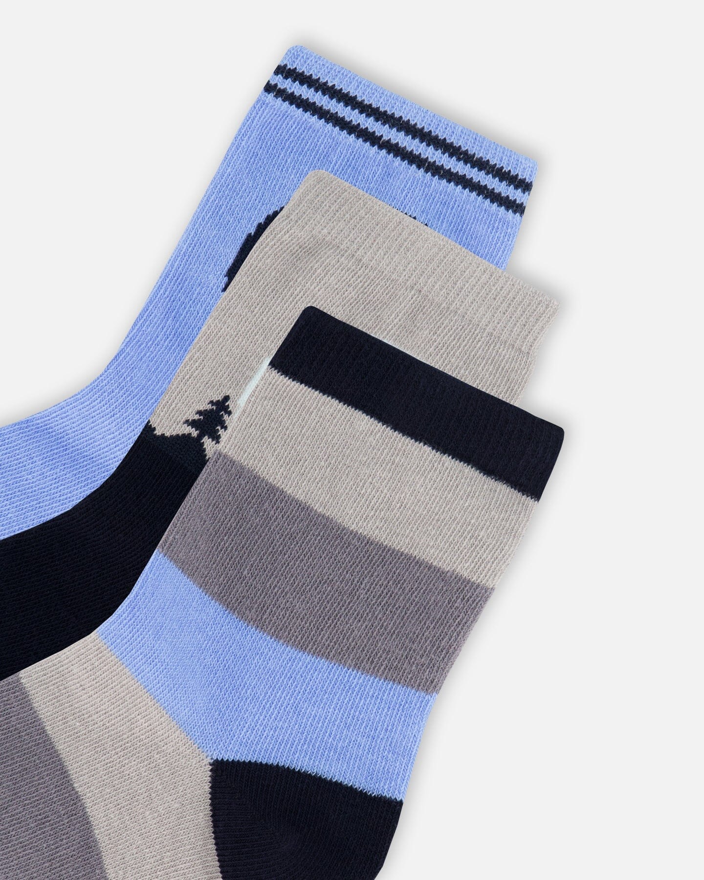 Lot de 3 paires de chaussettes en tricot bleu marine