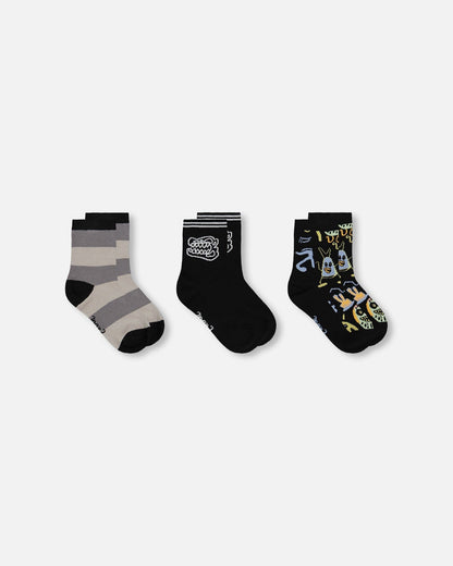 Lot de 3 paires de chaussettes en tricot noir