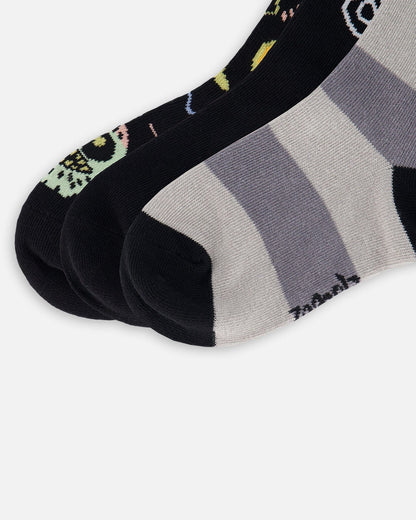 Lot de 3 paires de chaussettes en tricot noir