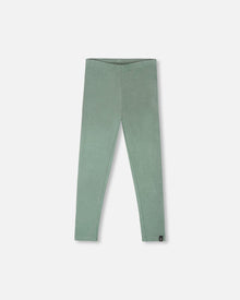 Legging côtelé ultra-doux vert sauge