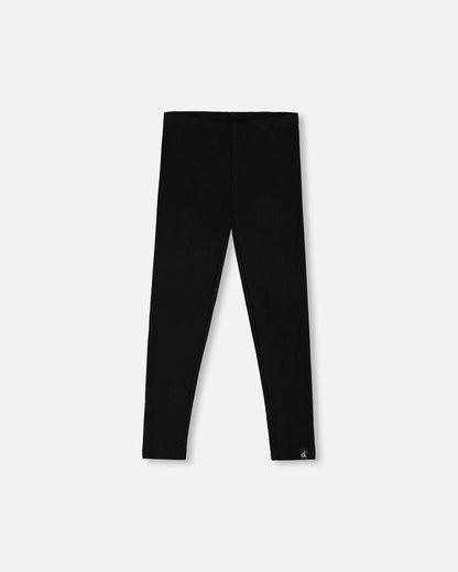 Legging côtelé ultra-doux noir