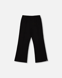 Legging côtelé évasé avec fente Noir