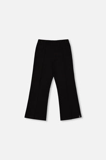 Legging côtelé évasé avec fente Noir