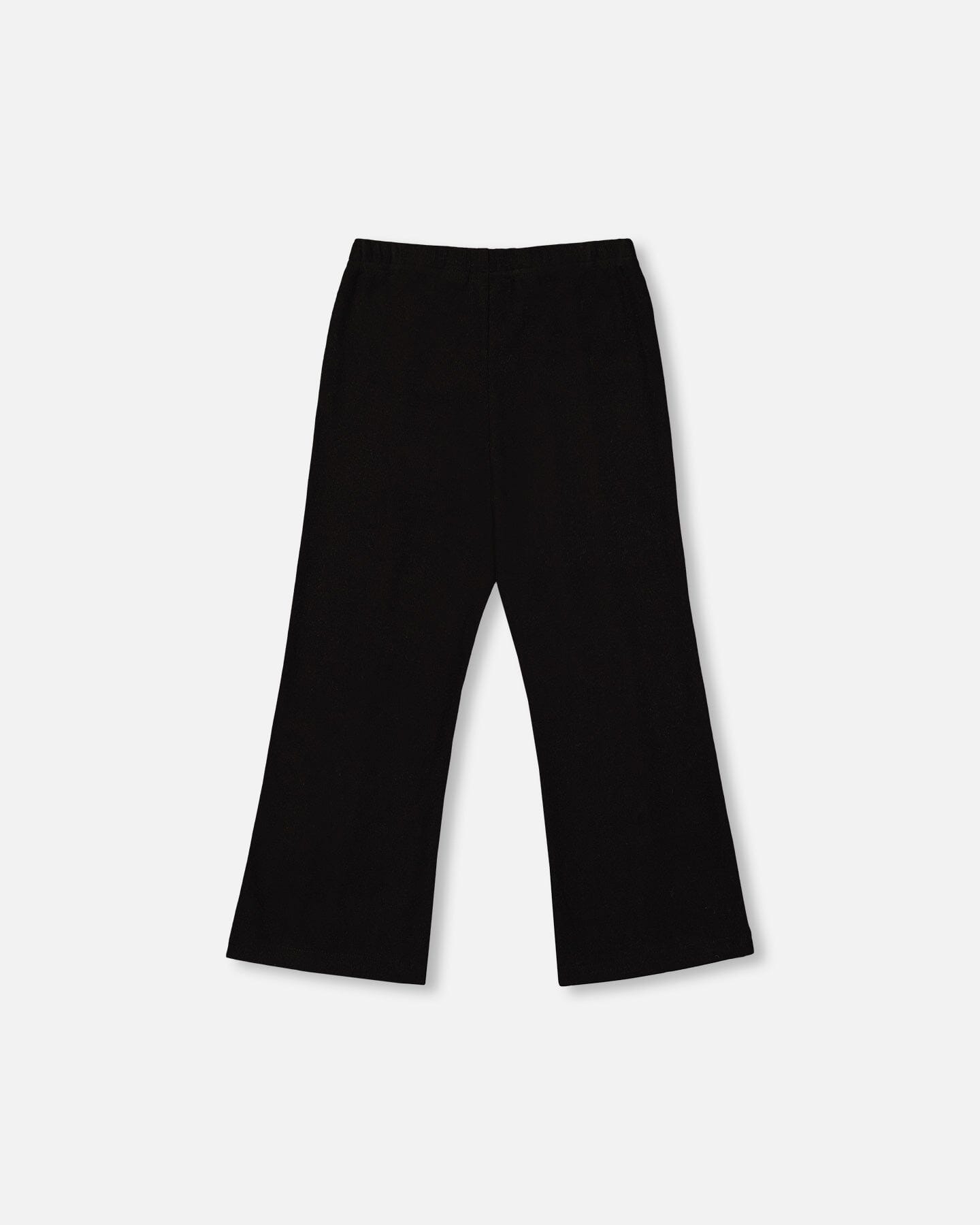 Legging côtelé évasé avec fente Noir