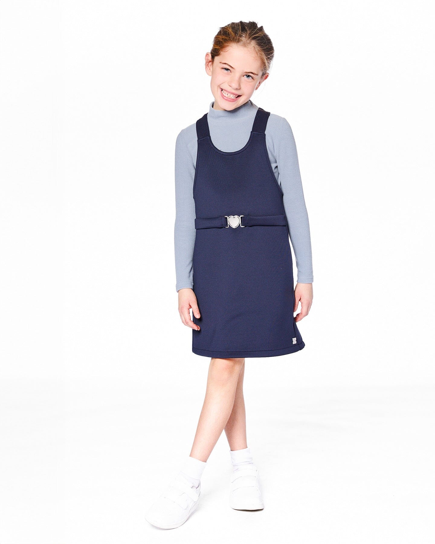 Super Soft Ribbed Mock Neck Top Blue Gray