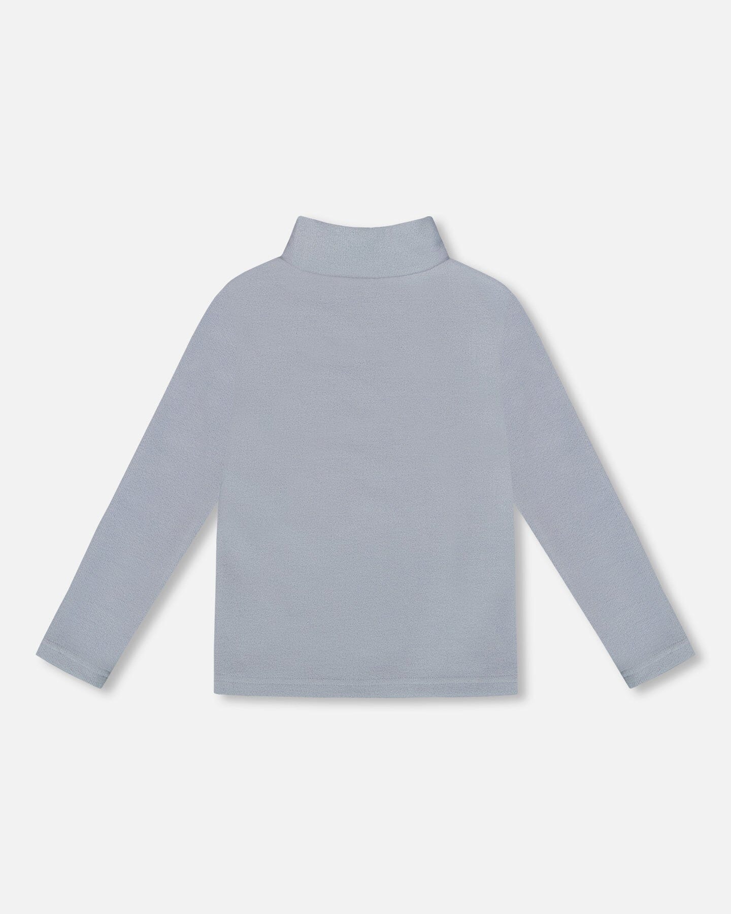 Super Soft Ribbed Mock Neck Top Blue Gray
