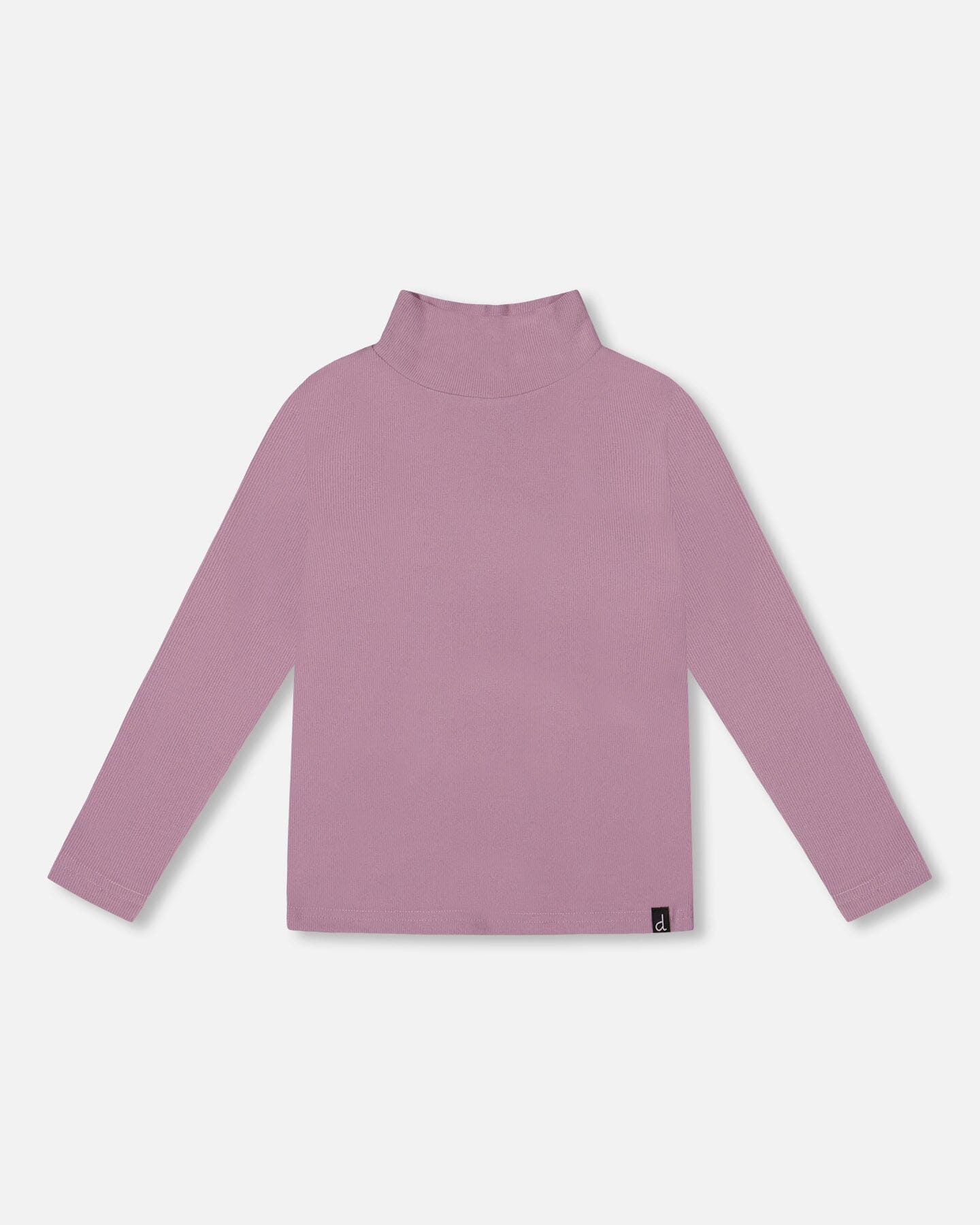 Haut à col montant côtelé ultra-doux gris violet