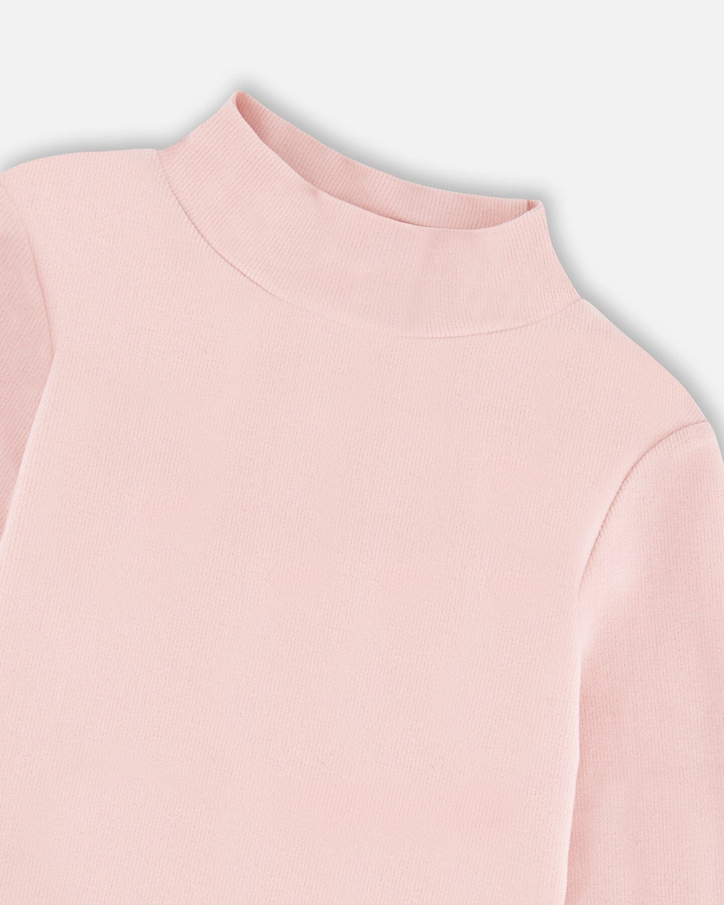 Super Soft Ribbed Mock Neck Top Pink
