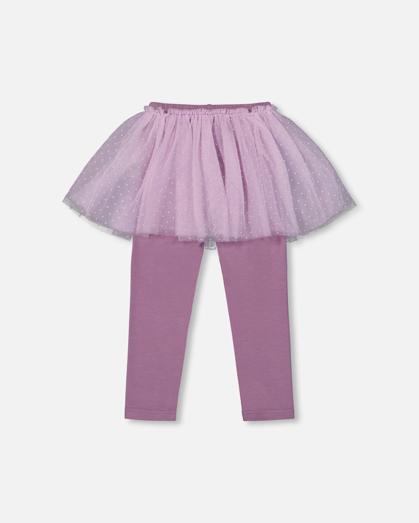 Legging avec jupe en tulle gris violet