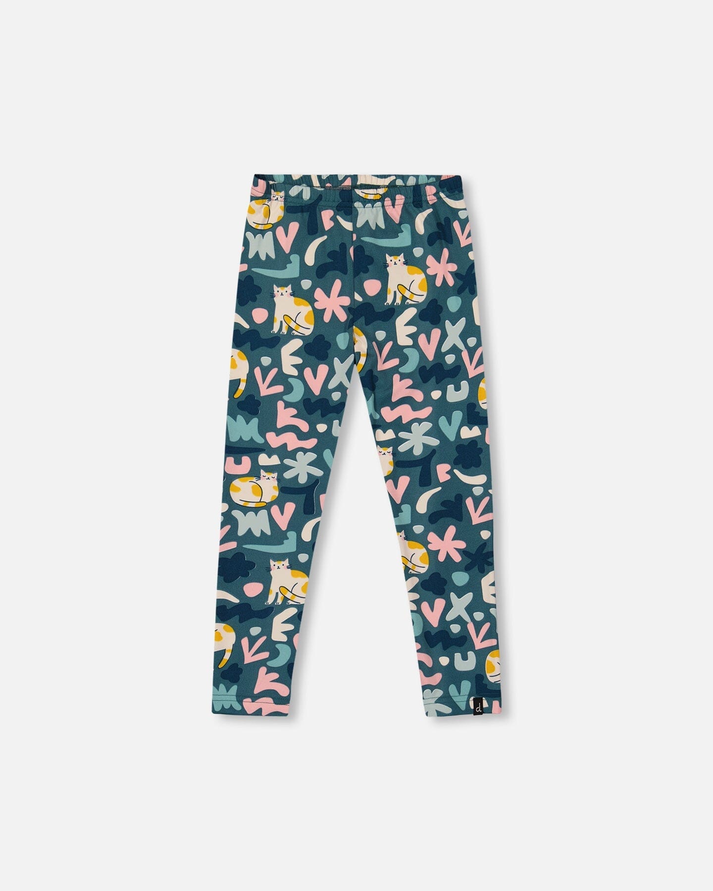 Legging en jersey extensible imprimé chat vert