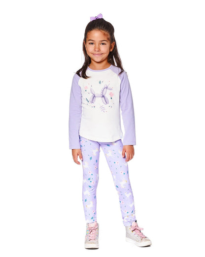 Jersey Raglan Sleeve Tee Lavender
