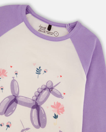 Jersey Raglan Sleeve Tee Lavender