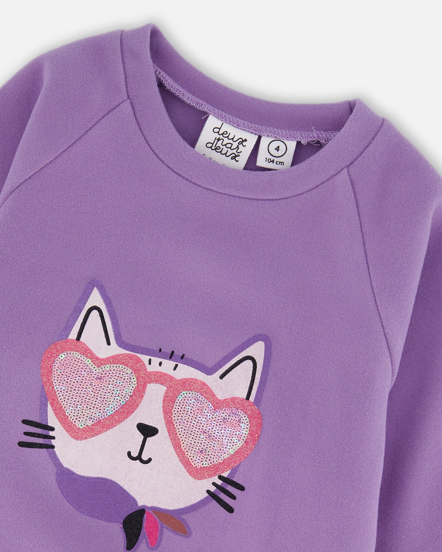 Tee tunique avec imprimé graphique Violet Gris