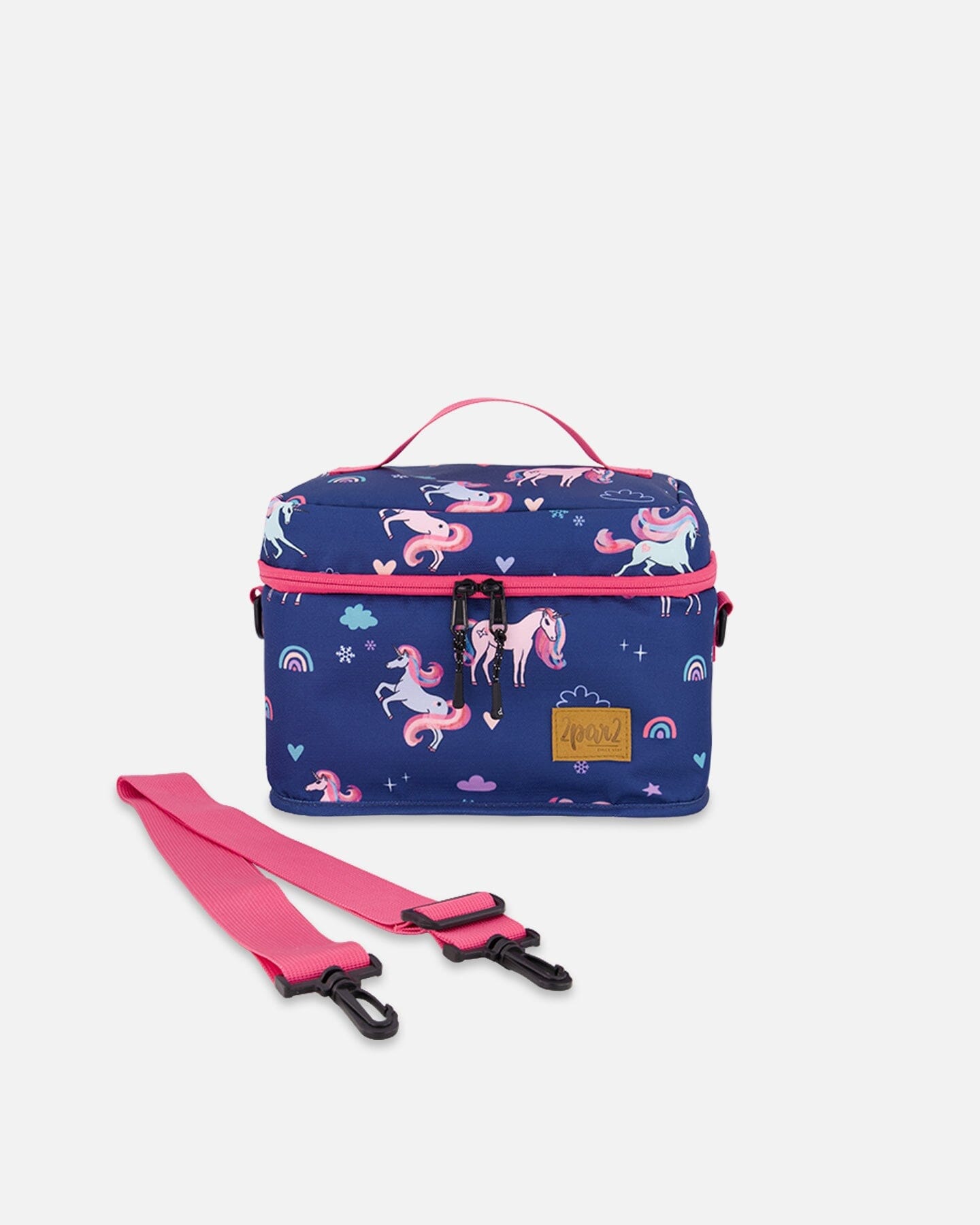 Boîte à déjeuner bleu marine imprimé licorne
