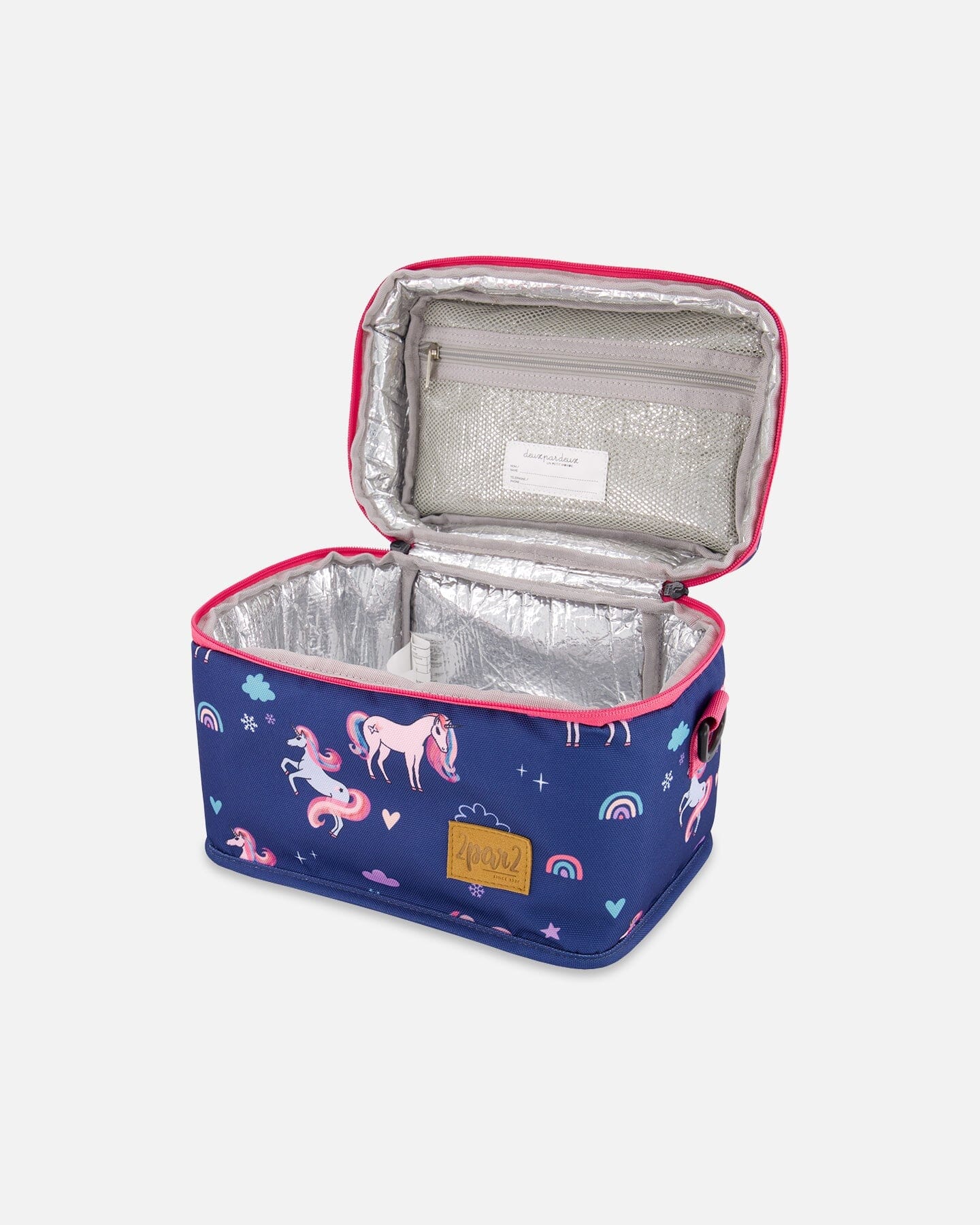 Boîte à déjeuner bleu marine imprimé licorne