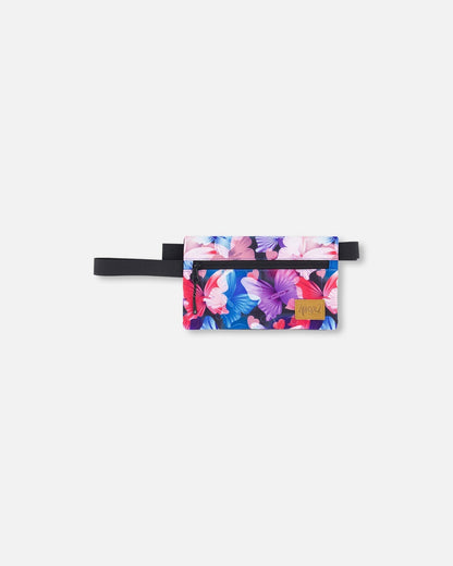 Double trousse noire imprimé papillon