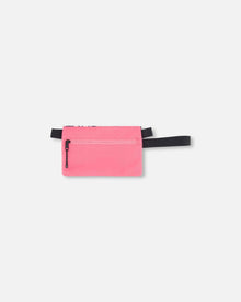 Double Pencil Case Black Retro Flower Print
