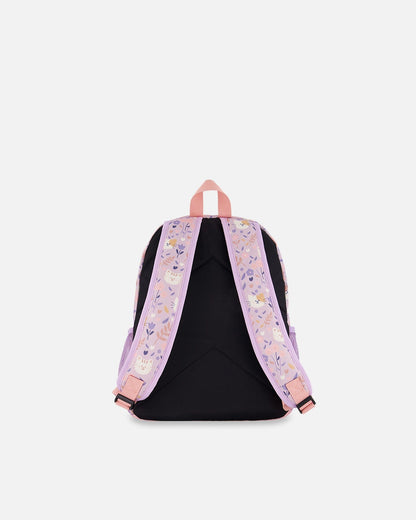 Petit sac à dos pour enfants imprimé chat lilas