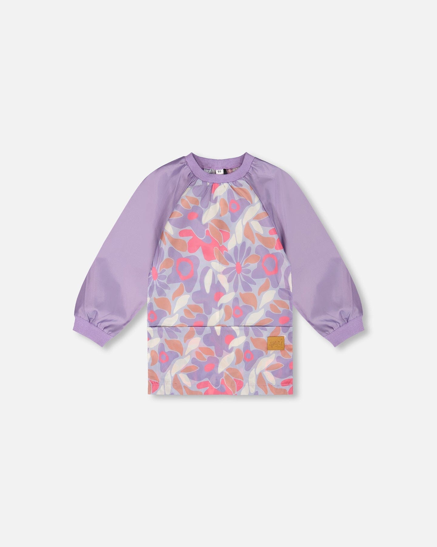 Tablier d'école Lilas Imprimé fleurs rétro