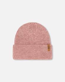 Bonnet en tricot mi-saison Rose poudré
