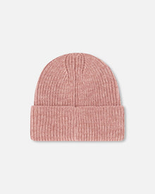 Bonnet en tricot mi-saison Rose poudré