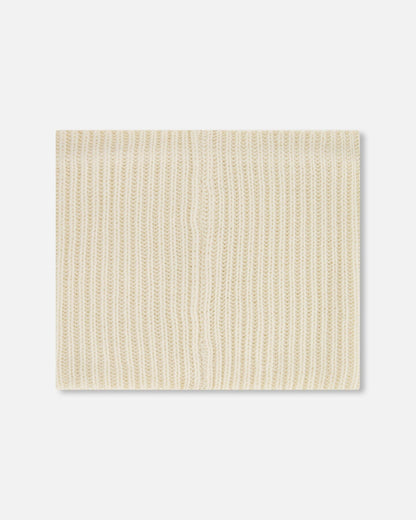 Cache-cou en maille mi-saison beige clair