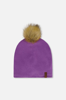 Mid-Season Jersey Pompom Hat Lavender