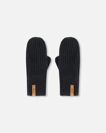 Mid-Season Knit Mittens Black