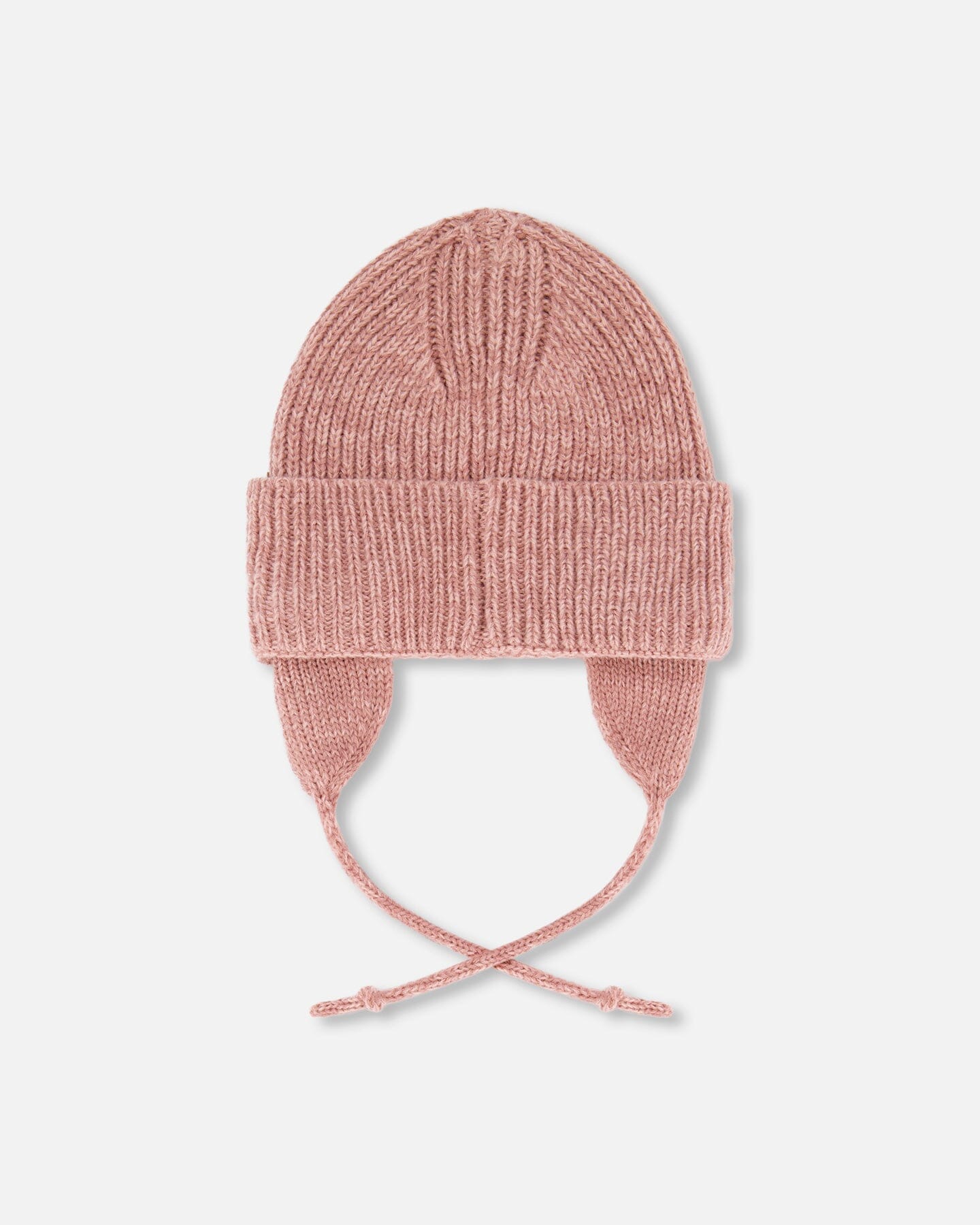 Bonnet bébé mi-saison en maille Rose Poudré