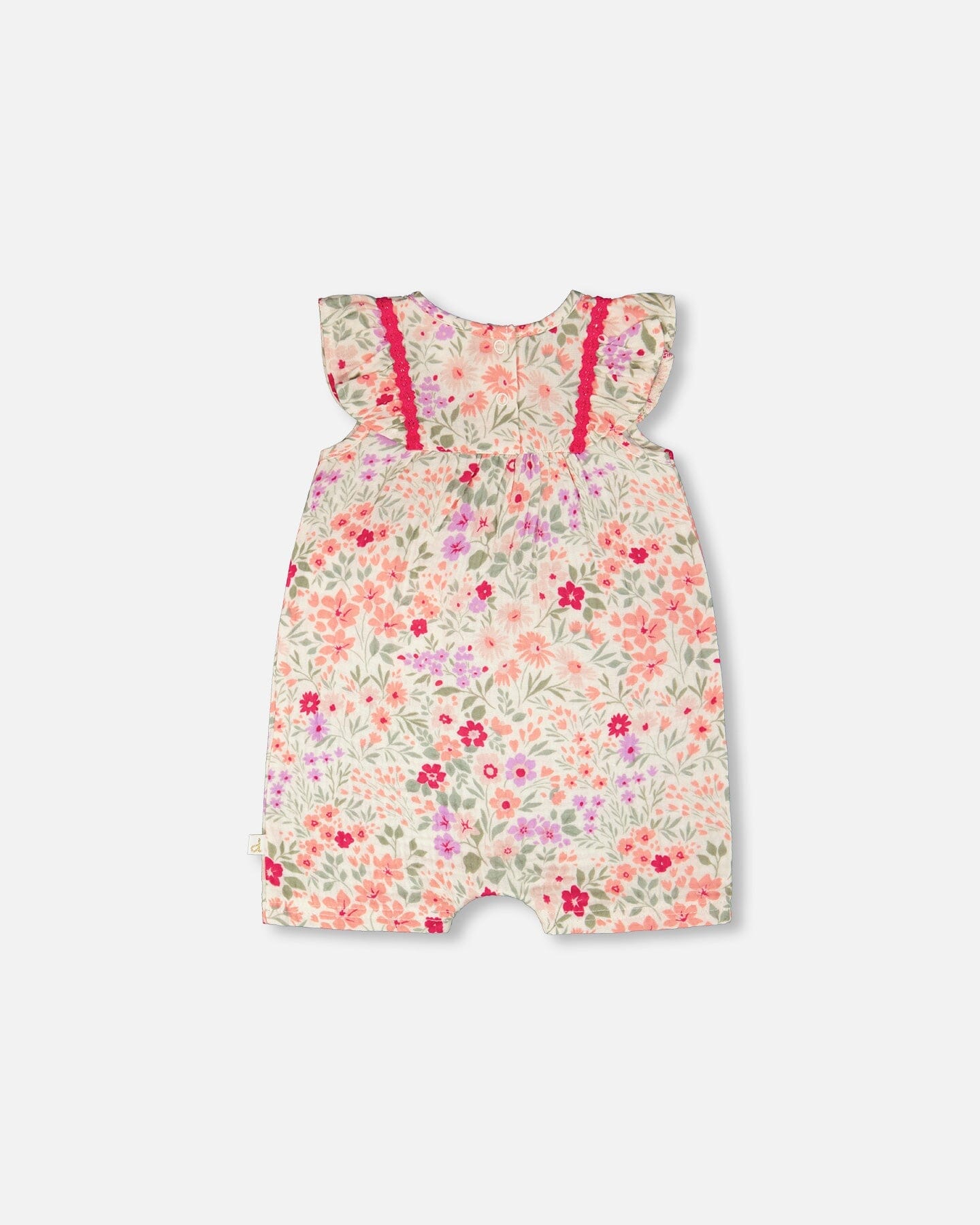 Combi-short écru imprimé fleurs