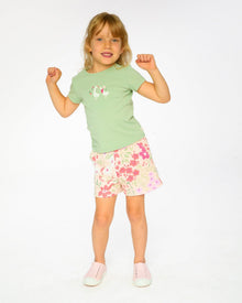 T-shirt en jersey de coton biologique vert kaki clair