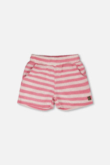 Striped Shorts Pink And White
