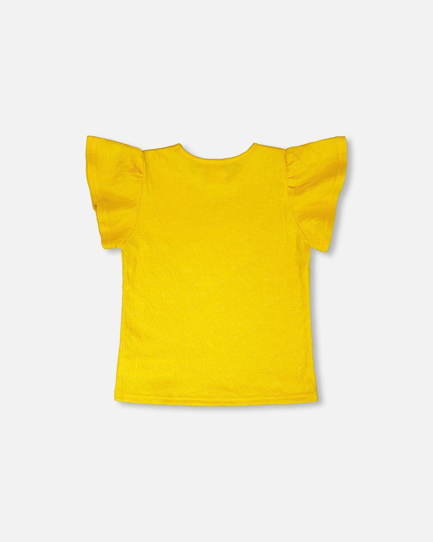 Haut en jersey froissé jaune