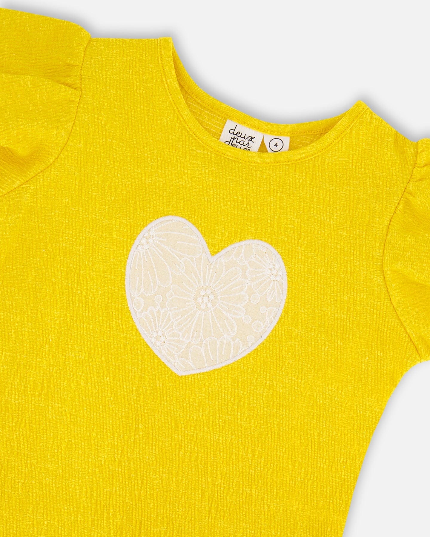 Haut en jersey froissé jaune