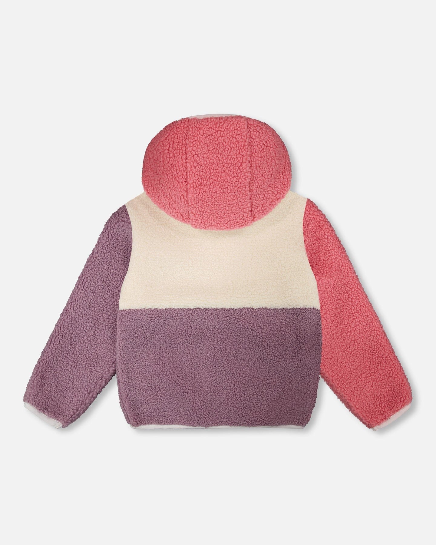 Veste Sherpa Colorblock Rose