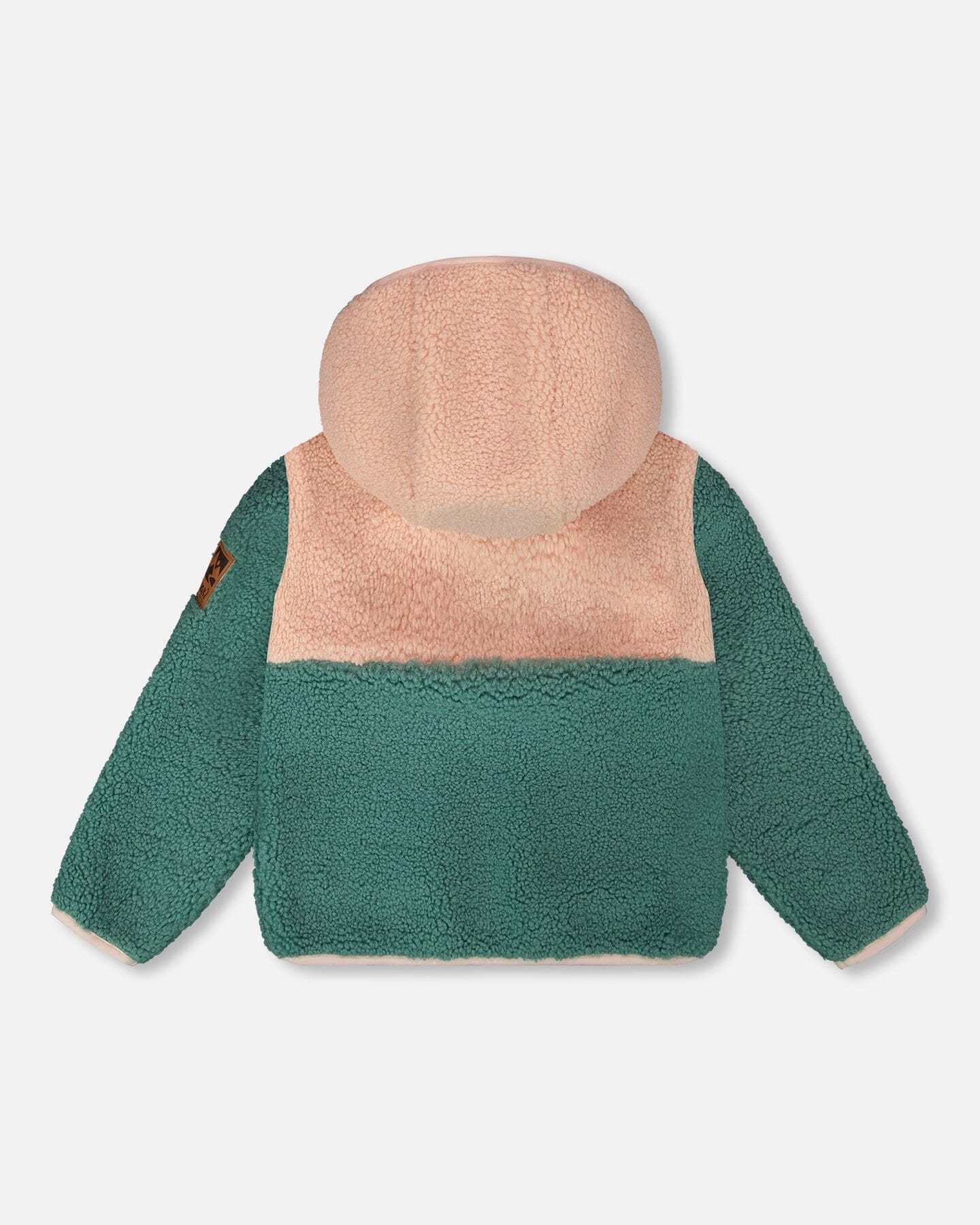 Blouson Sherpa Colorblock Rose Clair