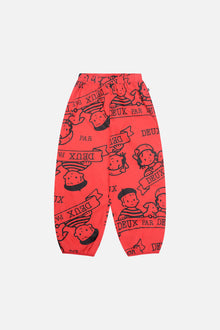 40th Anniversary Adult Printed Poplin Pant Poppy Red