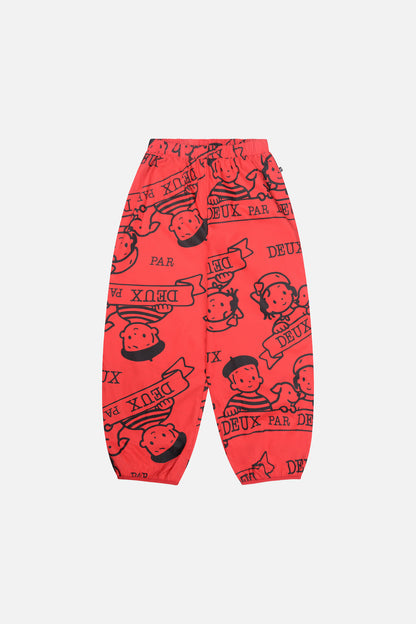 40th Anniversary Adult Printed Poplin Pant Poppy Red