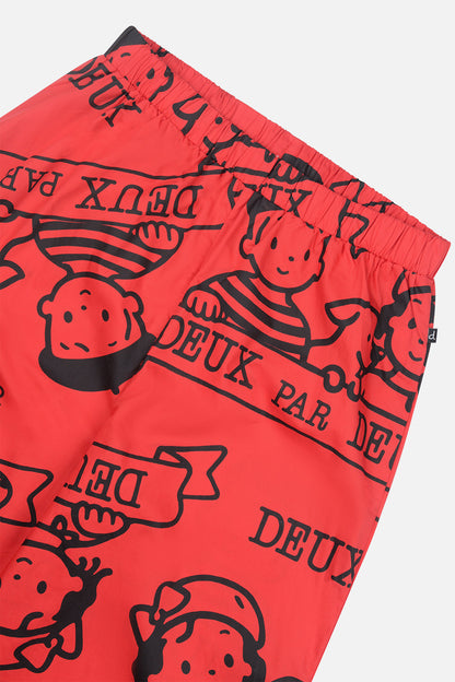 40th Anniversary Adult Printed Poplin Pant Poppy Red