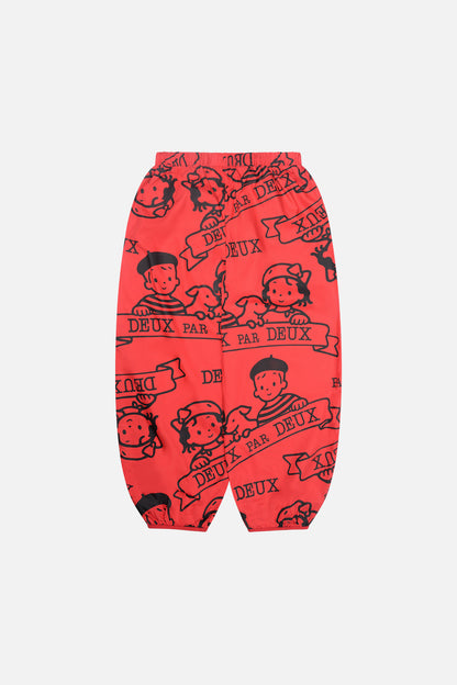 40th Anniversary Adult Printed Poplin Pant Poppy Red