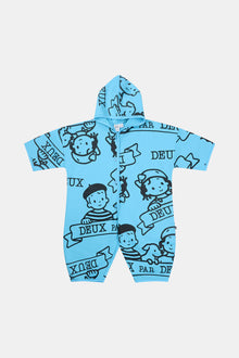 40Th Anniversary Printed Jersey One-Piece Sky Blue