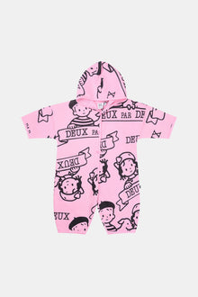 40Th Anniversary Printed Jersey One-Piece Soft Pink