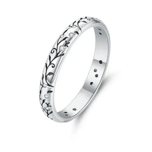 925 Sterling Silver Vintage Embossed Floral Ring