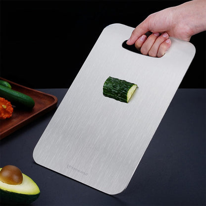 Planche à découper en acier inoxydable – Grande dureté, surface anti-rayures et hygiénique